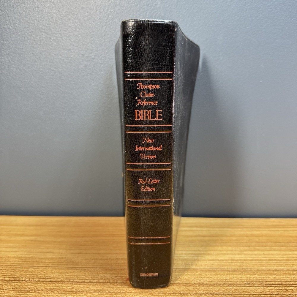 Thompson Chain Reference Bible NIV Red Letter Kirkbride Bible Co 1983 Black‎